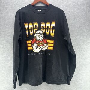 Vtg FRUIT OF THE LOOM -  Men's USMC Marine's Top Dog Black Long Sleeve Shirt A50